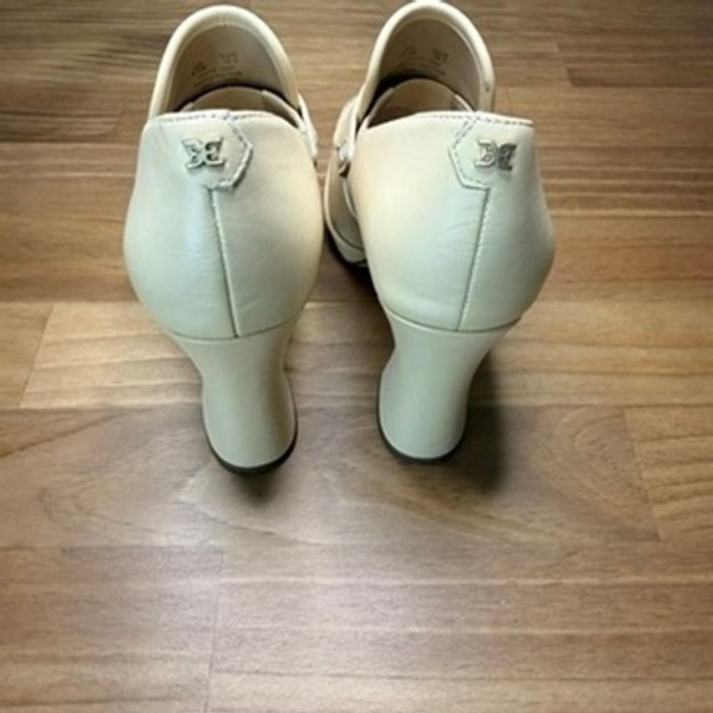 Sam Edelman Ivory Leather Platform Tassel Loafer Heels Size 6.5 - Picture 6 of 14
